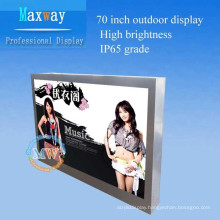 industrial grade 70 inch large outdoor lcd display for advertising